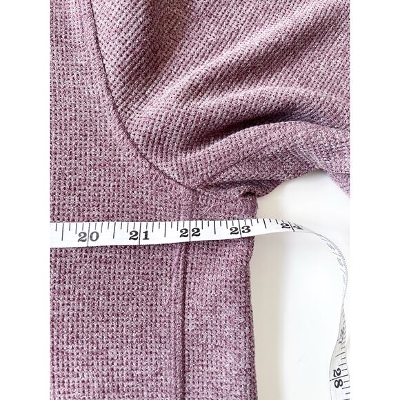Men's Greg Norman for Tasso Elba Heather Purple Waffle Knit Long Sleeve Size XL - Picture 4 of 7